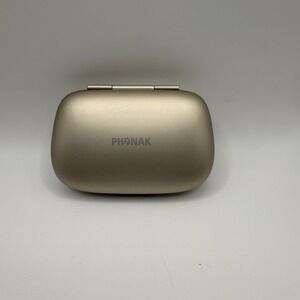 Phonak Hearing Aid Case Hard Clamshell Green Interior Organizer‎